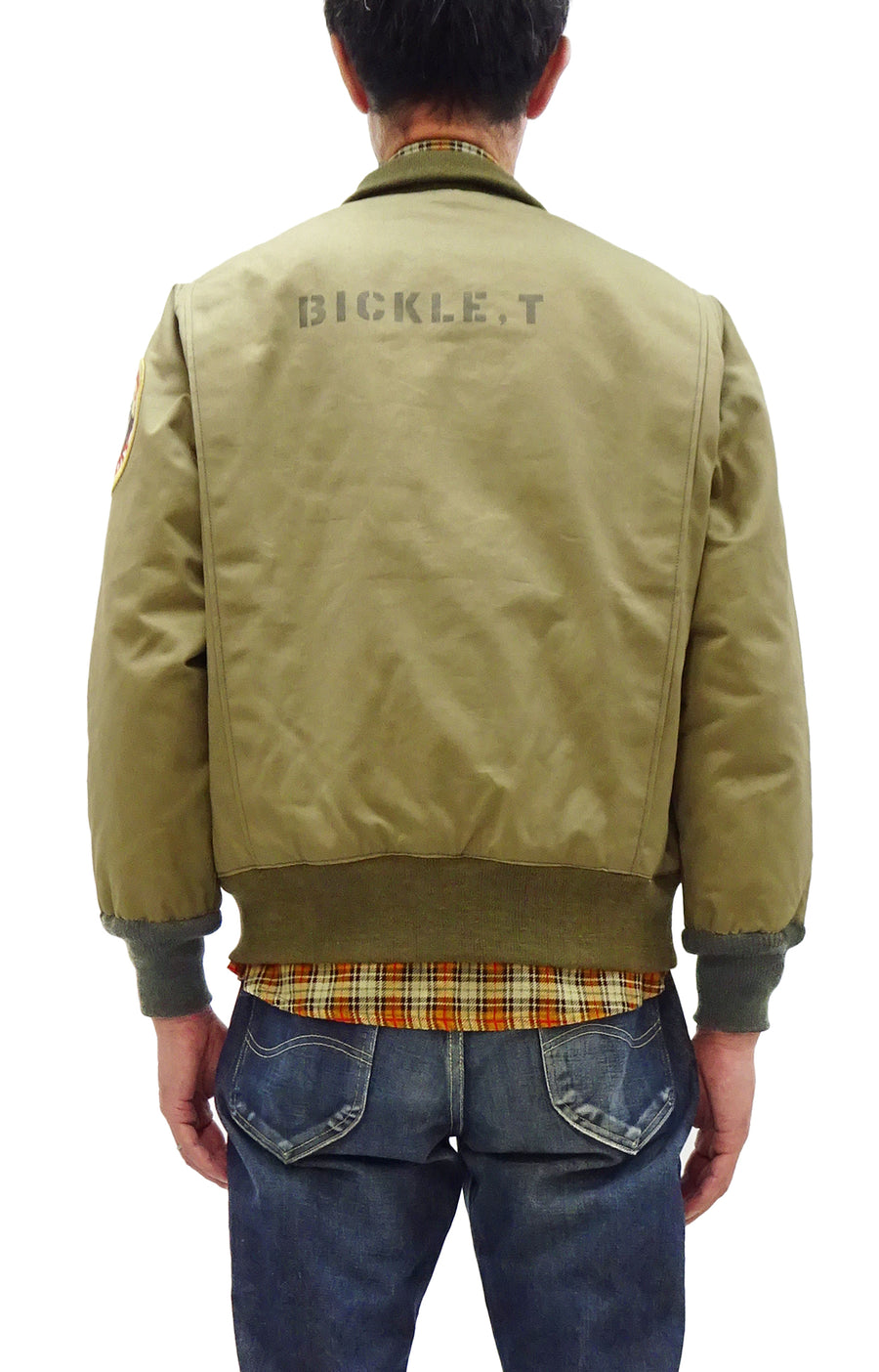 TOYS McCOY Men's Taxi Driver Tanker Jacket TMJ2515 Khaki - Official Licensed Travis Bickle Movie Costume Revival