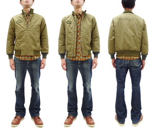 TOYS McCOY Men's Taxi Driver Tanker Jacket TMJ2515 Khaki - Official Licensed Travis Bickle Movie Costume Revival