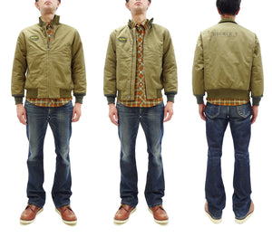 TOYS McCOY Men's Taxi Driver Tanker Jacket TMJ2515 Khaki - Official Licensed Travis Bickle Movie Costume Revival