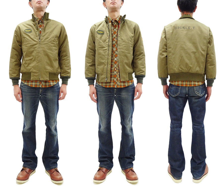TOYS McCOY Men's Taxi Driver Tanker Jacket TMJ2515 Khaki - Official Licensed Travis Bickle Movie Costume Revival
