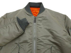 TOYS McCOY Men's Steve McQueen MA-1 Flight Jacket - MIL-J-8279E MA1 E-Type Bomber Jacket Reproduction - Made in Japan (TMJ2519 161 Sage)