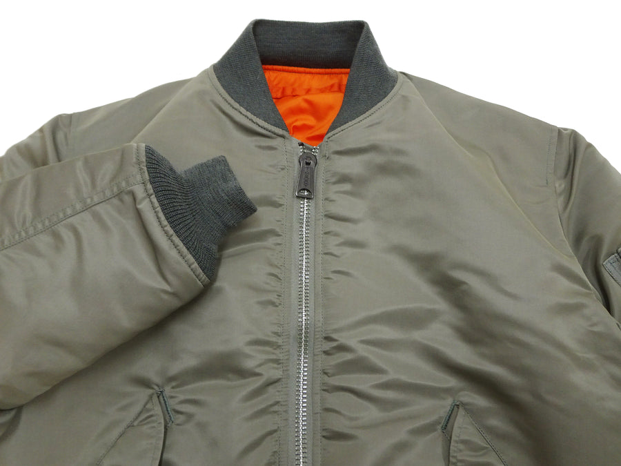 TOYS McCOY Men's Steve McQueen MA-1 Flight Jacket - MIL-J-8279E MA1 E-Type Bomber Jacket Reproduction - Made in Japan (TMJ2519 161 Sage)