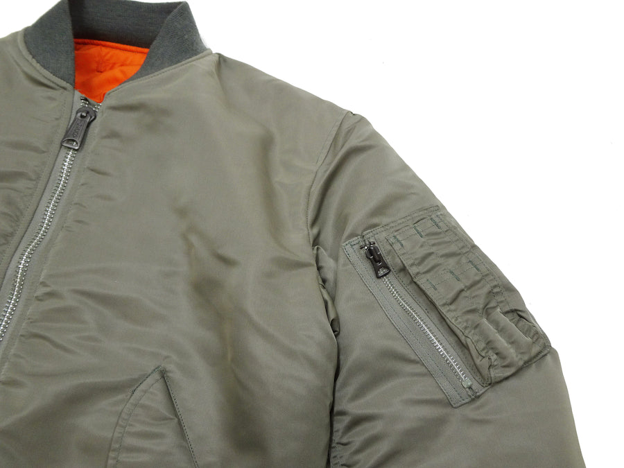 TOYS McCOY Men's Steve McQueen MA-1 Flight Jacket - MIL-J-8279E MA1 E-Type Bomber Jacket Reproduction - Made in Japan (TMJ2519 161 Sage)