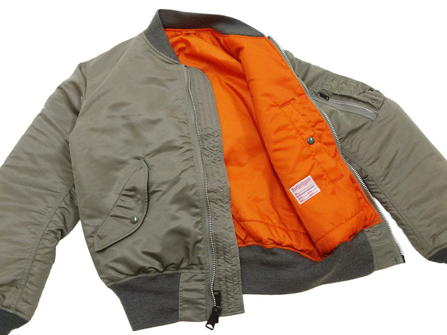 TOYS McCOY Men's Steve McQueen MA-1 Flight Jacket - MIL-J-8279E MA1 E-Type Bomber Jacket Reproduction - Made in Japan (TMJ2519 161 Sage)