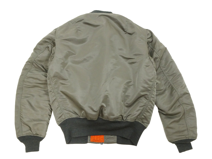 TOYS McCOY Men's Steve McQueen MA-1 Flight Jacket - MIL-J-8279E MA1 E-Type Bomber Jacket Reproduction - Made in Japan (TMJ2519 161 Sage)