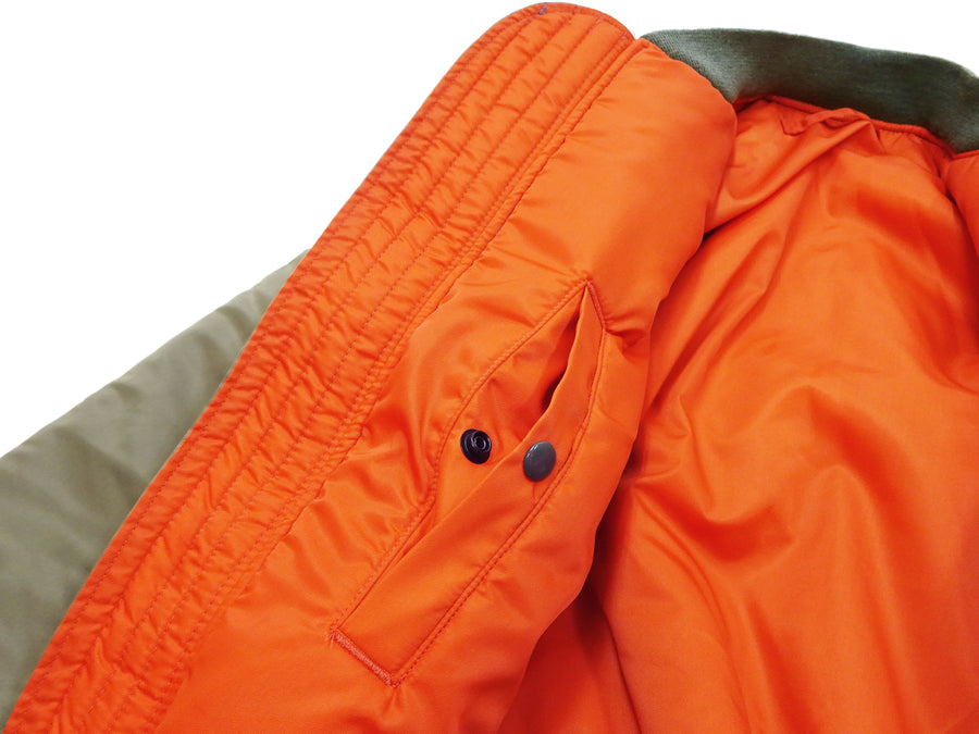 TOYS McCOY Men's Steve McQueen MA-1 Flight Jacket - MIL-J-8279E MA1 E-Type Bomber Jacket Reproduction - Made in Japan (TMJ2519 161 Sage)