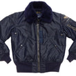 Load image into Gallery viewer, TOYS McCOY Men&#39;s USAF B-15C Flight Jacket, Albert Turner Reproduction Nylon Bomber Jacket with Mouton Fur Collar - Made in Japan (TMJ2530 Air Force Blue)
