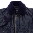 Load image into Gallery viewer, TOYS McCOY Men&#39;s USAF B-15C Flight Jacket, Albert Turner Reproduction Nylon Bomber Jacket with Mouton Fur Collar - Made in Japan (TMJ2530 Air Force Blue)

