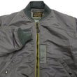 Load image into Gallery viewer, TOYS McCOY Men&#39;s MA-1 Flight Jacket - Albert Turner Reproduction, Sage Gray Nylon Bomber Jacket, Made in Japan TMJ2533
