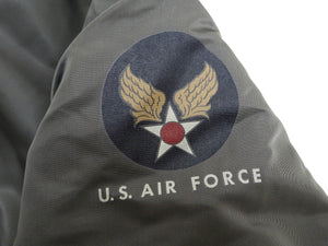 TOYS McCOY Men's MA-1 Flight Jacket - Albert Turner Reproduction, Sage Gray Nylon Bomber Jacket, Made in Japan TMJ2533