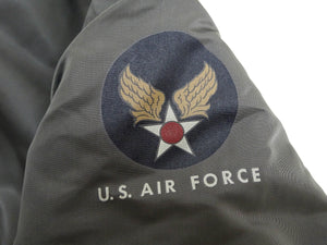TOYS McCOY Men's MA-1 Flight Jacket - Albert Turner Reproduction, Sage Gray Nylon Bomber Jacket, Made in Japan TMJ2533