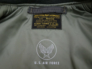 TOYS McCOY Men's MA-1 Flight Jacket - Albert Turner Reproduction, Sage Gray Nylon Bomber Jacket, Made in Japan TMJ2533