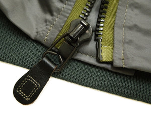 TOYS McCOY Men's MA-1 Flight Jacket, ALBERT TURNER MIL-J-8279A Reproduction, Nylon Twill Shell, Wool Pile Interlining, Made in Japan (TMJ2640, Sage)