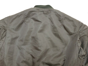 TOYS McCOY Men's MA-1 Flight Jacket, ALBERT TURNER MIL-J-8279A Reproduction, Nylon Twill Shell, Wool Pile Interlining, Made in Japan (TMJ2640, Sage)