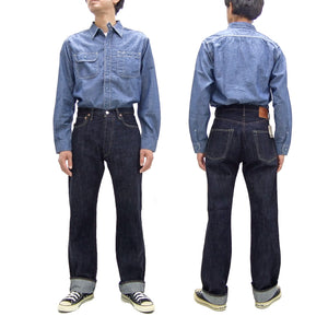 TOYS McCOY Jeans TMP2304 Men's Classic Relaxed Straight Fit One-Washed 13.5 oz. Deep Indigo Denim Pants Lot 675XX