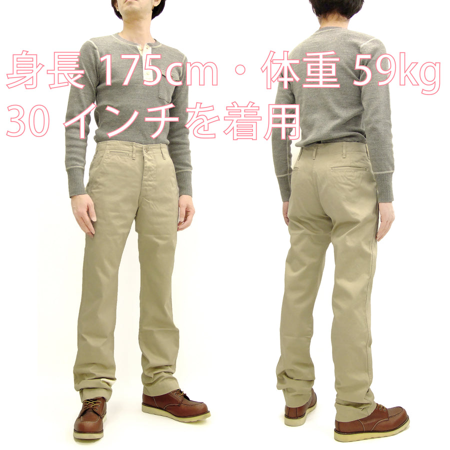 TOYS McCOY Steve McQueen "The Great Escape" Replica Chino Pants - Men's Khaki Trousers TMP2504