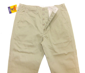 TOYS McCOY Steve McQueen "The Great Escape" Replica Chino Pants - Men's Khaki Trousers TMP2504