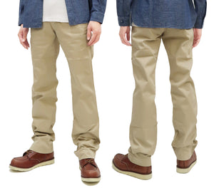 TOYS McCOY Men's Steve McQueen "The Great Escape" Reproduction Chino Pants, Military Trousers, 12.5 oz. Cotton Twill, Slim Straight Fit, Button Fly, Made in Japan (TMP2604, 040 Khaki)