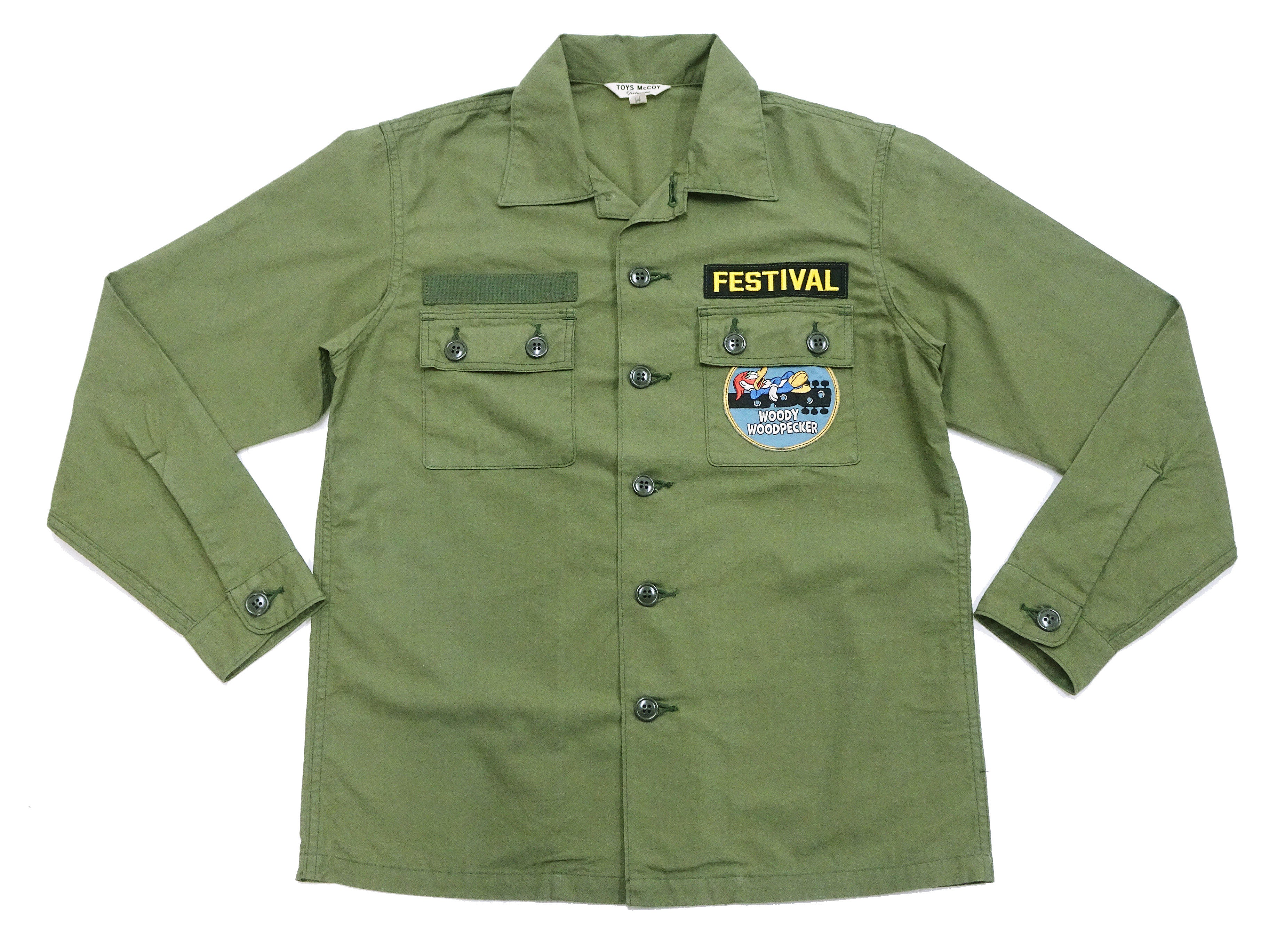 TOYS McCOY Utility Shirt Men's Custom Patched Printed Long Sleeve