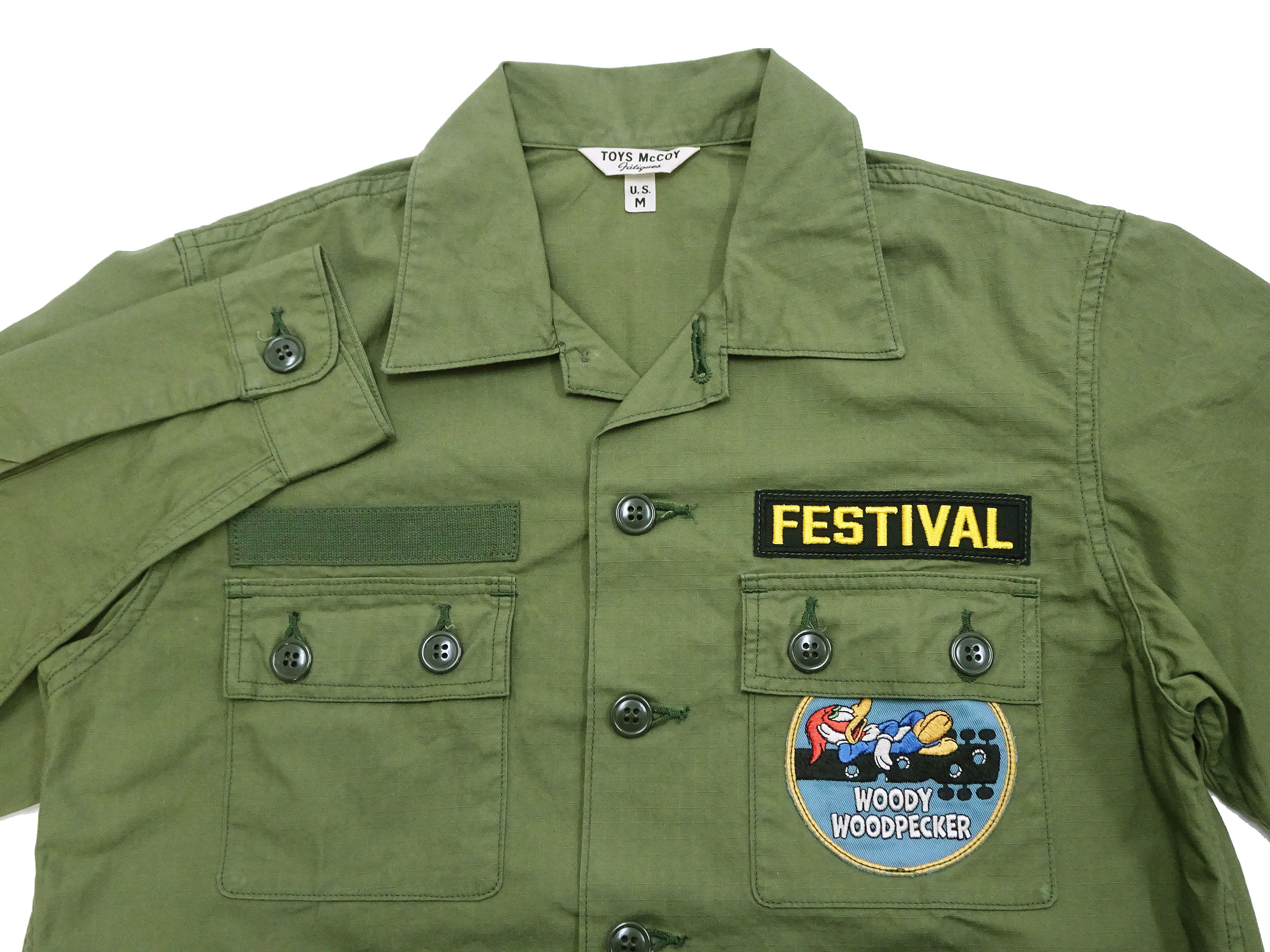 TOYS McCOY Utility Shirt Men's Custom Patched Printed Long Sleeve