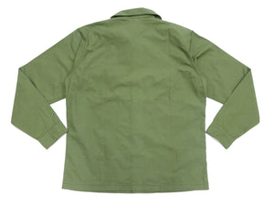 TOYS McCOY Utility Shirt Men's Ripstop Plain Long Sleeve Button Up Shirt TMS2304 160 Olive