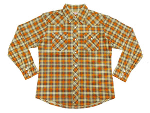 TOYS McCOY Taxi Driver Shirt Men's Long Sleeve Plaid Western Snap Shirt TMS2404 Yellow