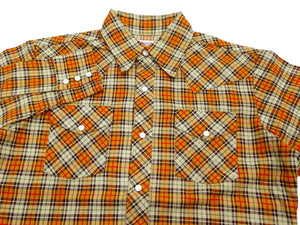 TOYS McCOY Taxi Driver Shirt Men's Long Sleeve Plaid Western Snap Shirt TMS2404 Yellow