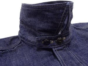 TOYS McCOY Denim Shirt Men's Casual Long Sleeve Plain 10.5 oz Indigo Denim Work Shirt TMS2406