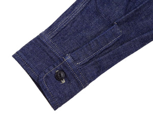 TOYS McCOY Denim Shirt Men's Casual Long Sleeve Plain 10.5 oz Indigo Denim Work Shirt TMS2406