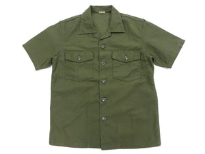TOYS McCOY Men's Short-Sleeve Shirt - Reproduction of the U.S. Army OG-107 Utility Shirt (Modified Short-Sleeve Version) TMS2505 Olive