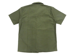 TOYS McCOY Men's Short-Sleeve Shirt - Reproduction of the U.S. Army OG-107 Utility Shirt (Modified Short-Sleeve Version) TMS2505 Olive