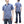 TOYS McCOY Men's Short-Sleeve Blue Chambray Shirt - Classic U.S. Navy Utility Shirt Style Work Shirt TMS2507