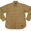 Load image into Gallery viewer, TOYS McCOY Men&#39;s Long-Sleeve Solid-Color Work Shirt - Vintage-Inspired Heavyweight Cotton Herringbone Twill (HBT), Made in Japan (TMS2508 041 Khaki Brown)
