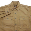 Load image into Gallery viewer, TOYS McCOY Men&#39;s Long-Sleeve Solid-Color Work Shirt - Vintage-Inspired Heavyweight Cotton Herringbone Twill (HBT), Made in Japan (TMS2508 041 Khaki Brown)
