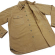 Load image into Gallery viewer, TOYS McCOY Men&#39;s Long-Sleeve Solid-Color Work Shirt - Vintage-Inspired Heavyweight Cotton Herringbone Twill (HBT), Made in Japan (TMS2508 041 Khaki Brown)
