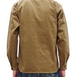 Load image into Gallery viewer, TOYS McCOY Men&#39;s Long-Sleeve Solid-Color Work Shirt - Vintage-Inspired Heavyweight Cotton Herringbone Twill (HBT), Made in Japan (TMS2508 041 Khaki Brown)
