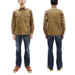 Load image into Gallery viewer, TOYS McCOY Men&#39;s Long-Sleeve Solid-Color Work Shirt - Vintage-Inspired Heavyweight Cotton Herringbone Twill (HBT), Made in Japan (TMS2508 041 Khaki Brown)
