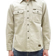 Load image into Gallery viewer, TOYS McCOY Men&#39;s Long-Sleeve Solid-Color Work Shirt - Vintage-Inspired Heavyweight Cotton Herringbone Twill (HBT), Made in Japan (TMS2508 040 Ivory)
