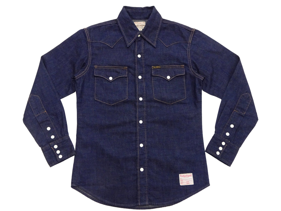 TOYS McCOY Men's Long Sleeve Denim Western Shirt, Steve McQueen