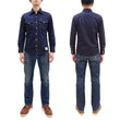 Load image into Gallery viewer, TOYS McCOY Men's Long Sleeve Denim Western Shirt, Steve McQueen "Nevada Smith" Inspired, 8 oz One-Wash Deep Indigo, Snap-Front, Made in Japan (TMS2601)
