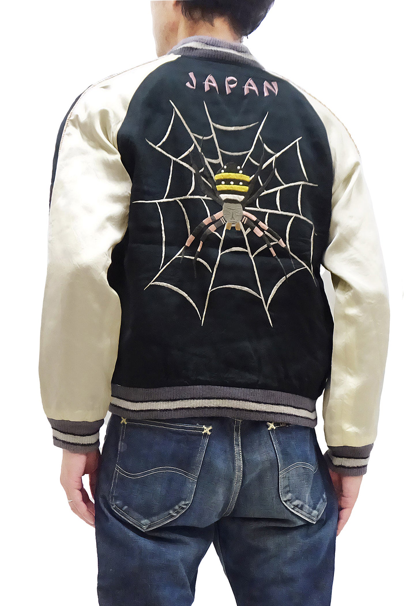 Denim Jacket with Spider web Embroidery - THEOUTSIDESIDE