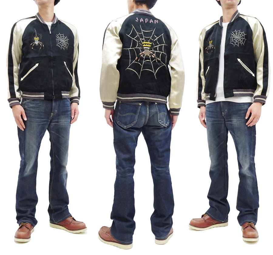 KOSHO & CO. Jacket Tailor Toyo Sukajan Men's Japanese Souvenir Jacket Spider Embroidery x Tiger Print TT15289 TT15289-119
