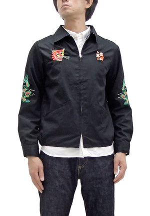 Tailor Toyo Jacket Men's US Military Embroidered Vietnam War Souvenir Tour Jacket TT15394 Black