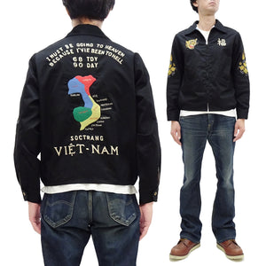 Tailor Toyo Jacket Men's US Military Embroidered Vietnam War Souvenir Tour Jacket TT15546 119 Black