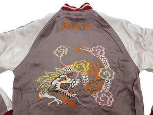 KOSHO & CO. Jacket Tailor Toyo Sukajan Men's Japanese Souvenir Jacket White Dragon Embroidery TT15618 TT15618-125