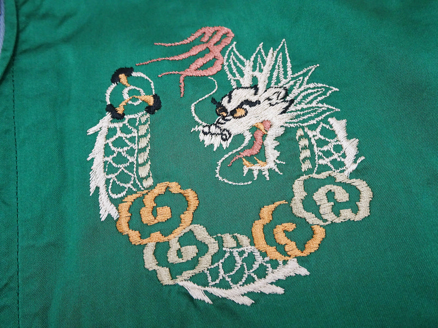 KOSHO & CO. Jacket Tailor Toyo Sukajan Men's Japanese Souvenir Jacket Silver Dragon x Tangled Dragons Embroidery TT15619 TT15619-119