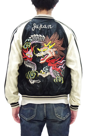 ailor Toyo Sukajan TT15682 Men's Japanese Souvenir Jacket White Dragon x Eagle Embroidery TT15682-119