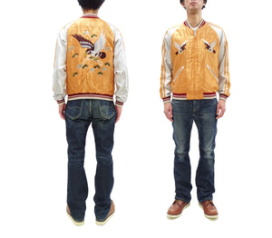 Tailor Toyo Sukajan TT15682 Men's Japanese Souvenir Jacket White Dragon x Eagle Embroidery TT15682-119