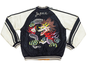 Tailor Toyo Sukajan TT15682 Men's Japanese Souvenir Jacket White Dragon x Eagle Embroidery TT15682-119