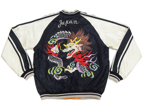 ailor Toyo Sukajan TT15682 Men's Japanese Souvenir Jacket White Dragon x Eagle Embroidery TT15682-119